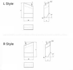 Carbide Saw Tips - L & R Style