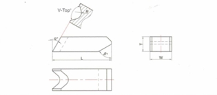 Carbide Saw Tips - V Top Style