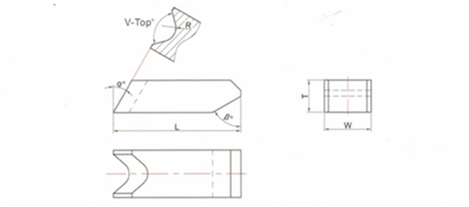 Carbide Saw Tips - V Top Style