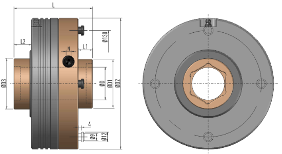 Type SQS2 Pneumatic Chuck